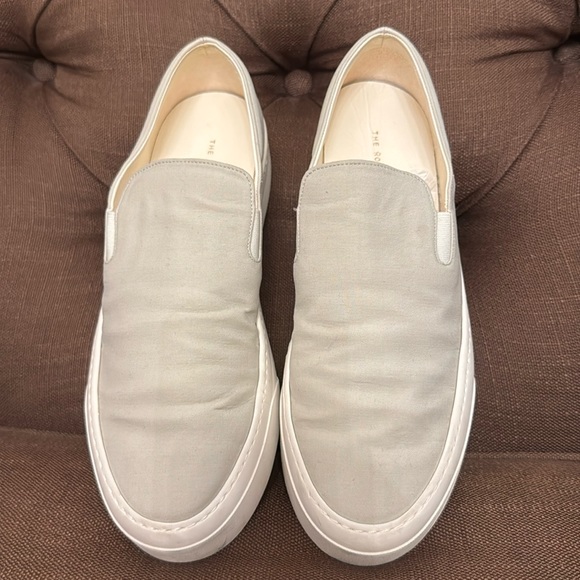 The Row Shoes - The Row Beige Slip-On Sneakers